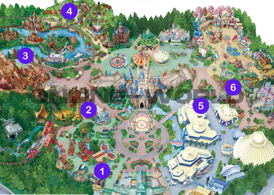 ディズニーランドチュロス地図