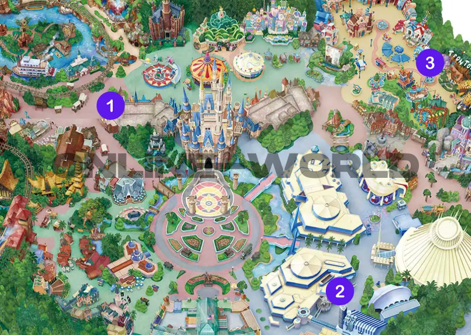 ディズニーランドピザ地図